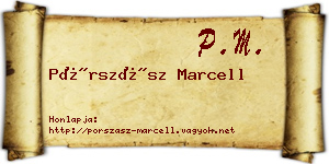 Pórszász Marcell névjegykártya